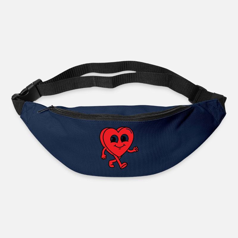Gehendes Herz - Gürteltasche - Navy