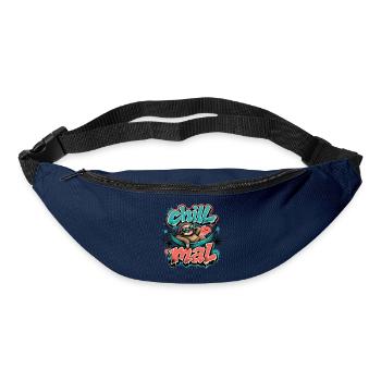 Chill Mal  Cooles Faultier Graffiti Design - Gürteltasche - Navy - Vorne