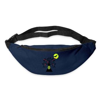 Baum mit Eule Halloween - Gürteltasche - Navy - Vorne