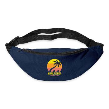 Miami-Florida-Palmen-Sonnenuntergang - Gürteltasche - Navy - Vorne