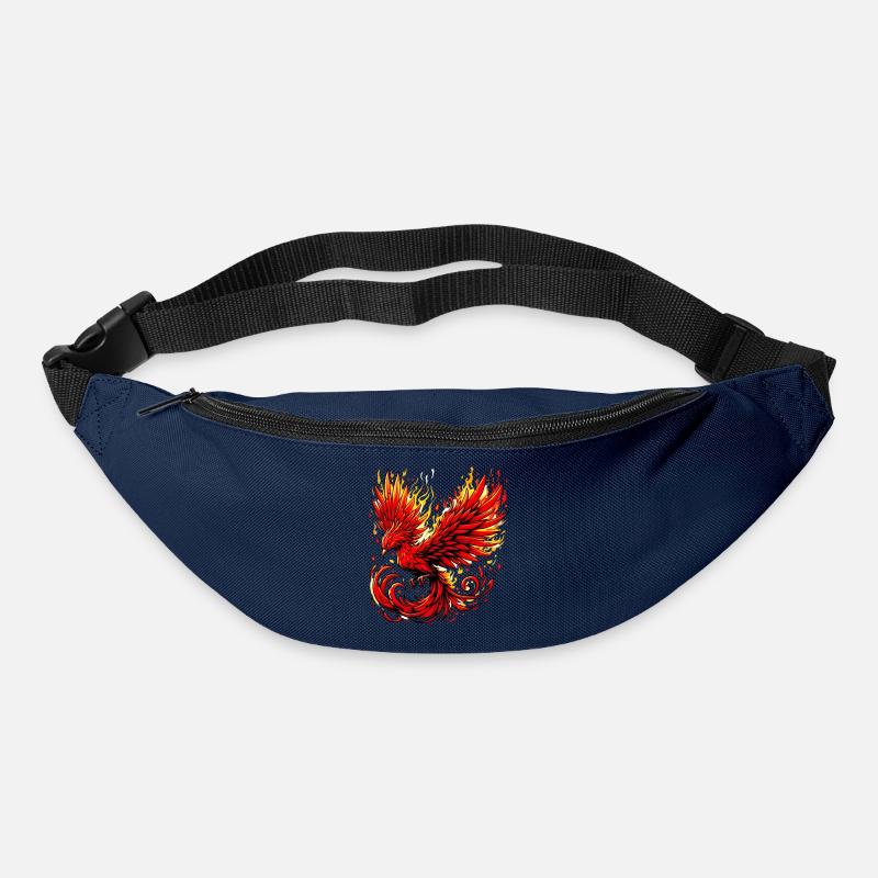 Phénix rouge - Sac banane - marine