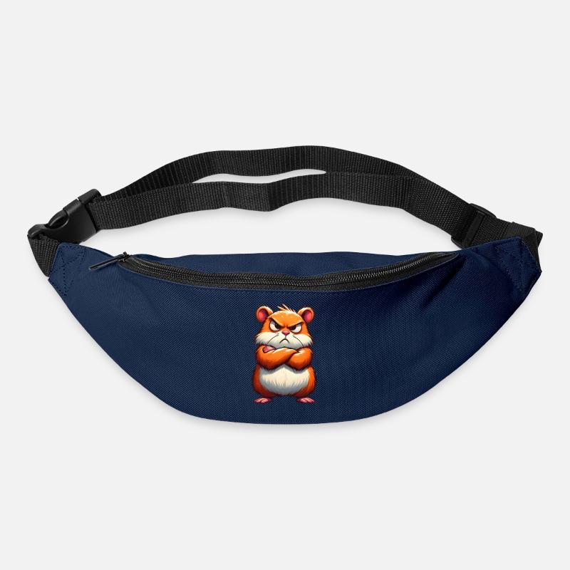 hamster grognon mécontent - Sac banane - marine