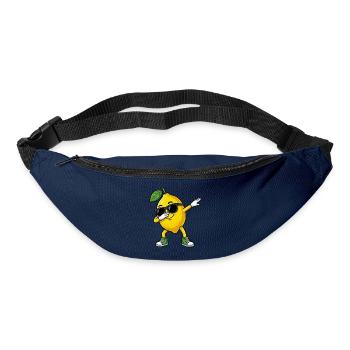 Dessin animé Dun Citron dans la pose Dab - Sac banane - marine - Devant