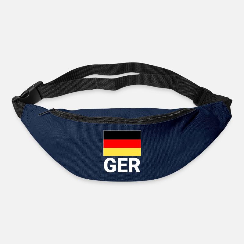 Germany flag with CEFR abbreviation - Bum bag - navy