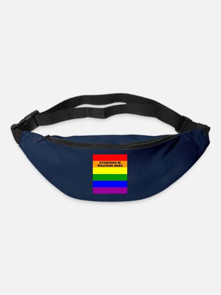 Inklusive Rainbow Pride Banner LGBT Jeder ist wir - Gürteltasche - Navy