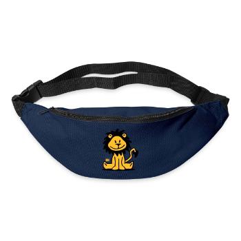 Playful Lion Cartoon Design - Bum bag - navy - Front