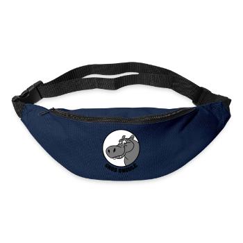 Hippo Texte - Sac banane - marine - Devant