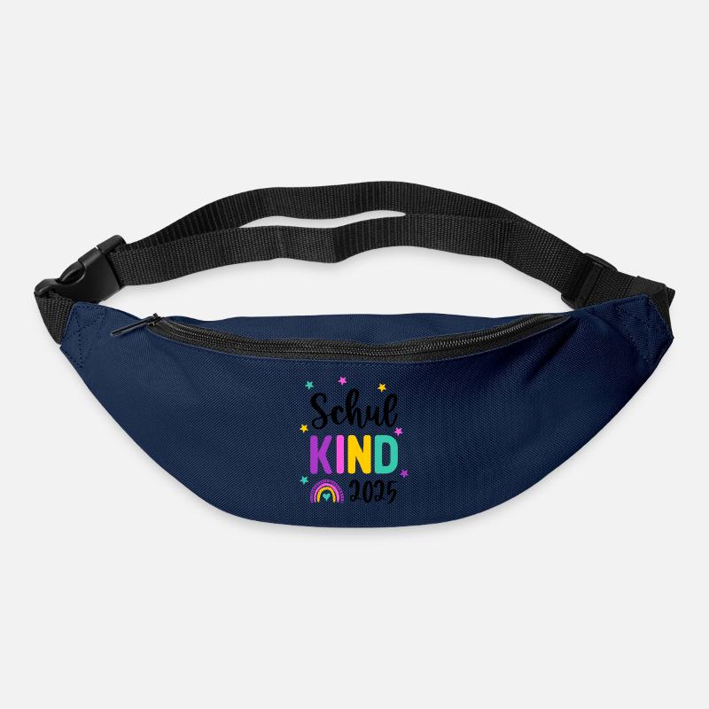 Schulkind 2025 Einschulung Regenbogen Schule - Gürteltasche - Navy