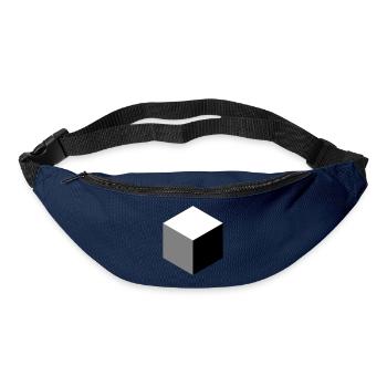 Geometrische Würfel-Silhouette - Gürteltasche - Navy - Vorne