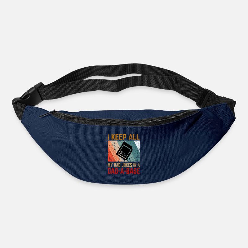 I Keep All My Dad Jokes In a Dad-A-Base - Sac banane - marine
