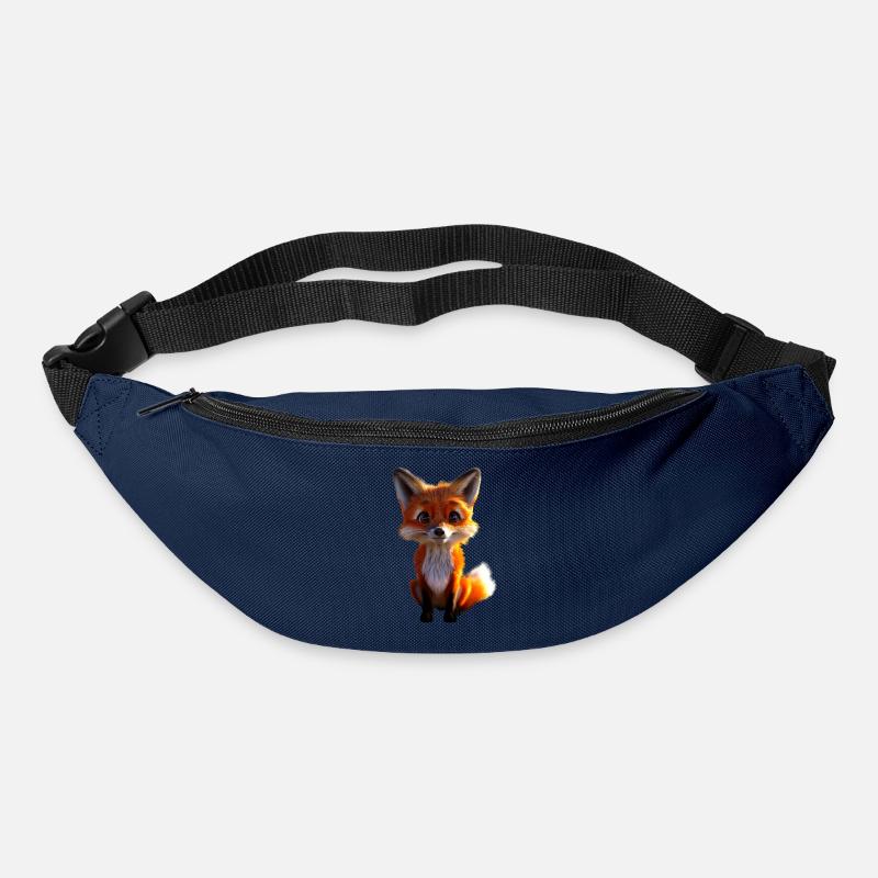Fox I Love Foxes Red Fox Wild Cute Fox - Bum bag - navy