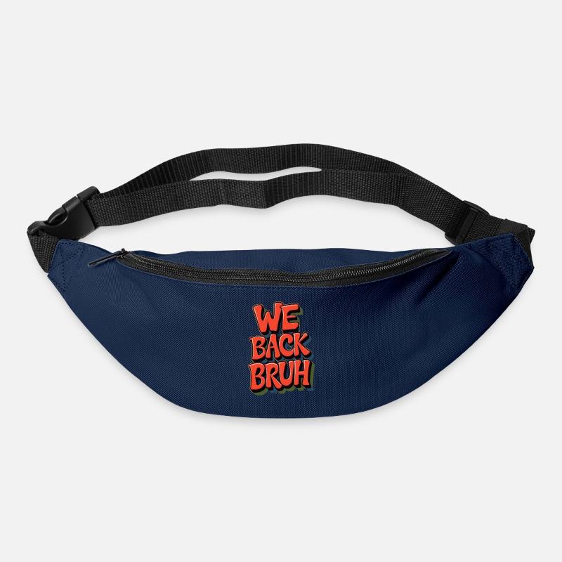 Cheerful Retro Greeting Design - Bum bag - navy