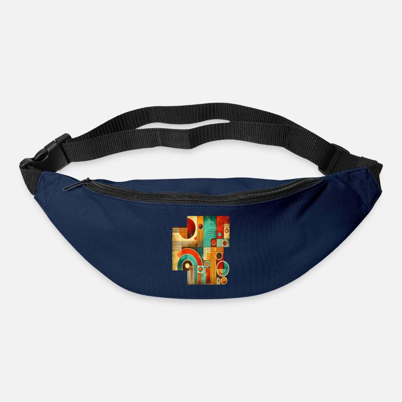 Abstrait Rétro image T shirt - Sac banane - marine