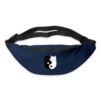 Yin and Yang Cats Cat Owner Buddhism Graphic - Bum bag - navy - Front