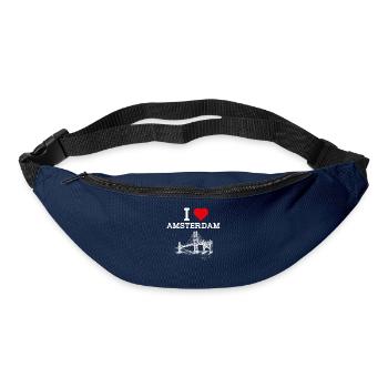 I Love Amsterdam Netherland Golden Gate Bridge Pun - Bum bag - navy - Front