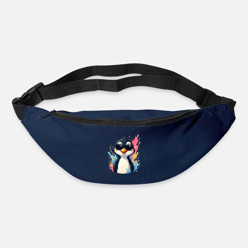 Cool Pingu mit Sonnenbrille - Gürteltasche - Navy