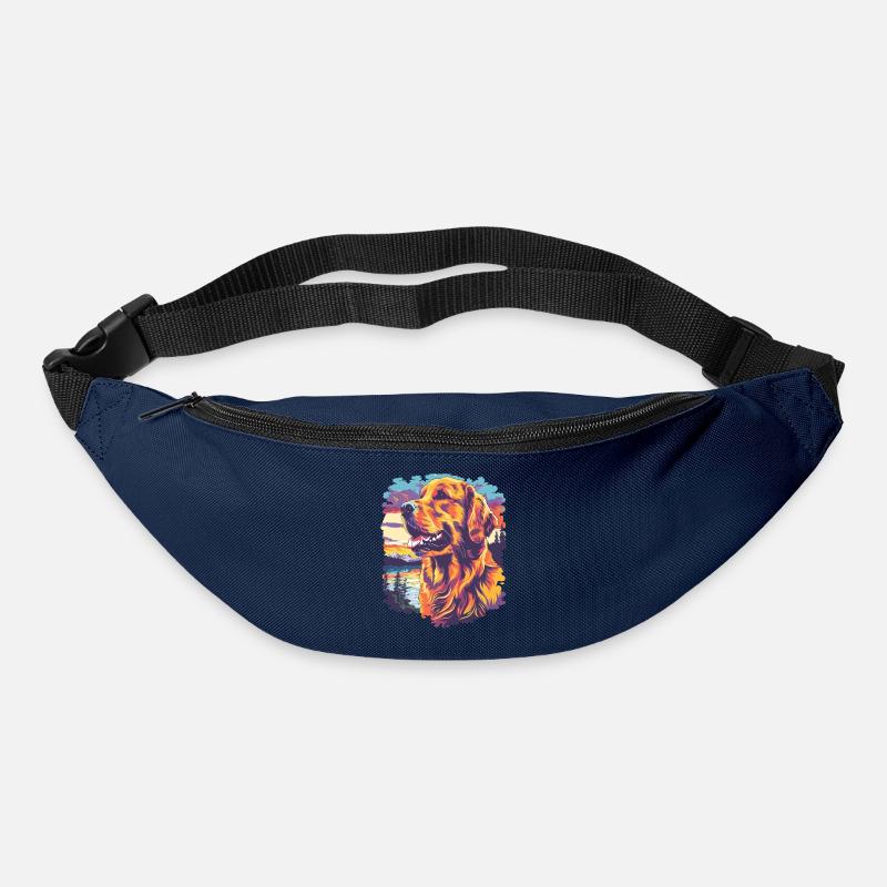 Colored dog in sunset - Bum bag - navy