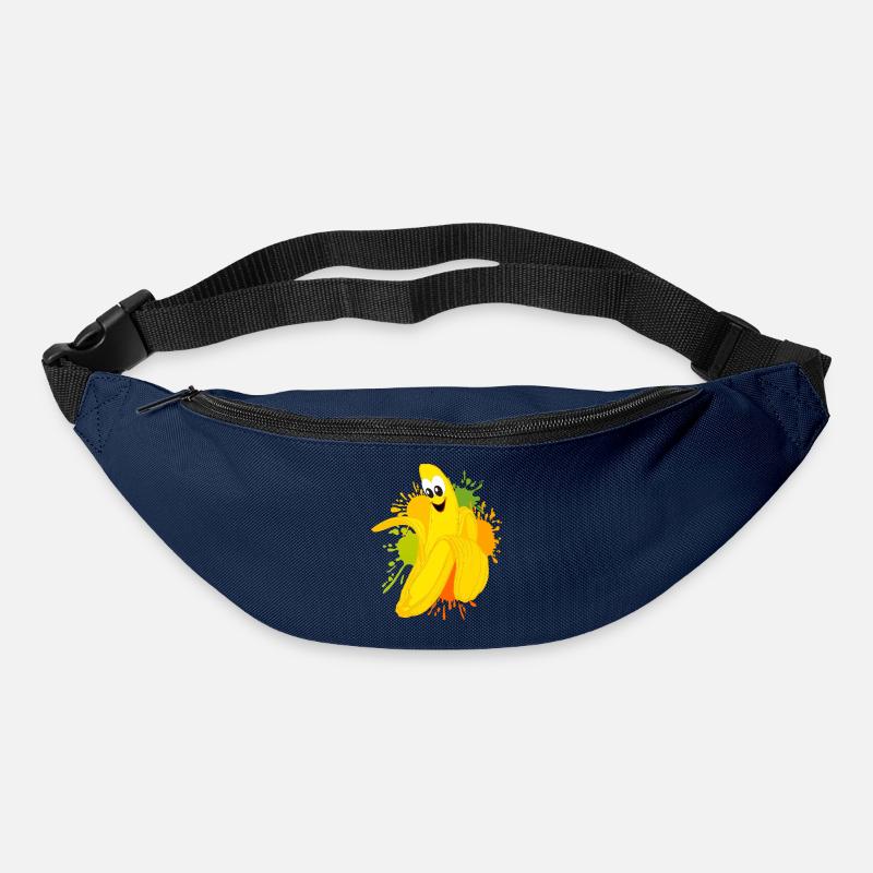 Fröhliche Bananen Farbexplosion - Gürteltasche - Navy