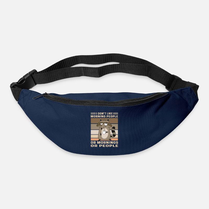 Muffel Waschbär Kaffee Lustiger Spruch Morgenmuffe - Gürteltasche - Navy