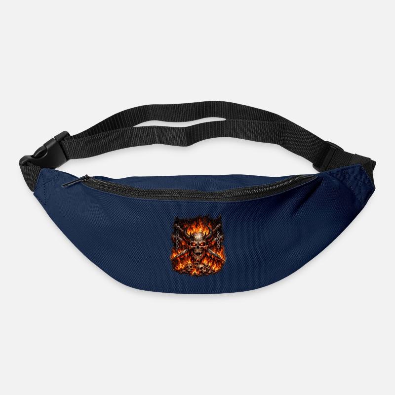 Hellfire Skull Crown - Bum bag - navy