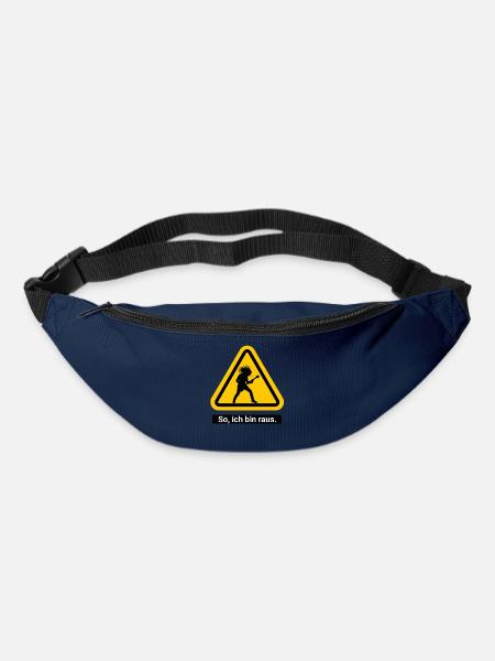 So, ich bin raus. Feierabend Warnschild - Gürteltasche - Navy
