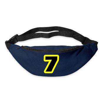 7 Symbole numérique - Sac banane - marine - Devant