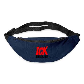 Ick bin Berliner – Berliner Dialekt Statement - Gürteltasche - Navy - Vorne