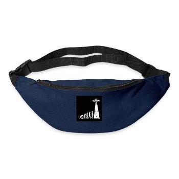  Evolution Mensch Zu Alien Ufo Entführung Science - Gürteltasche - Navy - Vorne