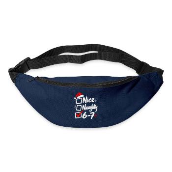 Six Seven Naughty or Nice Christmas Checkbox 6 7 - Gürteltasche - Navy - Vorne