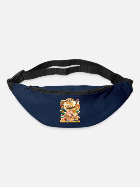 Retro Peace Love - Gürteltasche - Navy