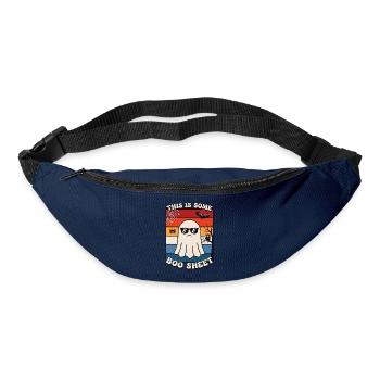 Lustiger Geist mit cooler Sonnenbrille Halloween  - Gürteltasche - Navy - Vorne