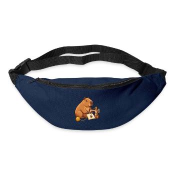 Capybara Pixel Art Designerin – Näherin - Gürteltasche - Navy - Vorne