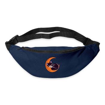 Mondschlaf Katze auf der Sichel - Gürteltasche - Navy - Vorne