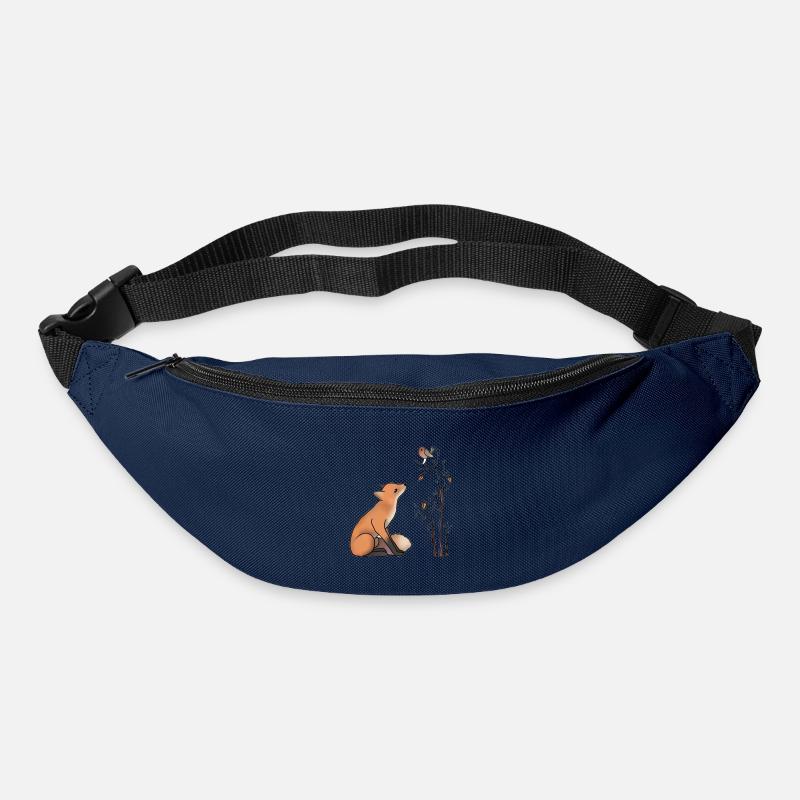 Fuchs und Rotkehlchen - Gürteltasche - Navy