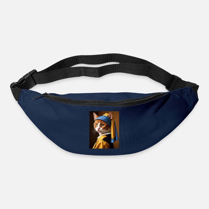 Die Katze mit dem Perlenohrgehänge - Gürteltasche - Navy