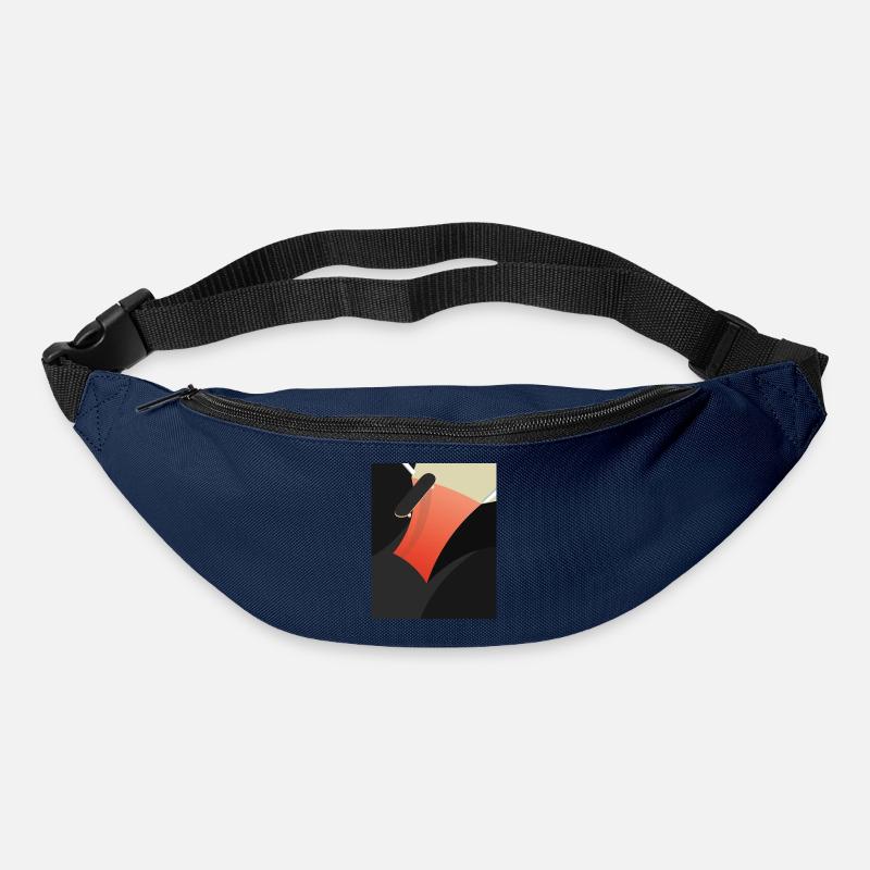 Abstract Red Skateboard - Bum bag - navy