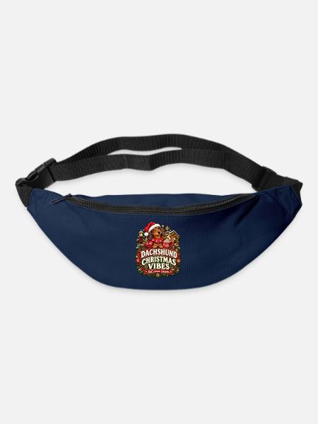 Christmas Dachshund - Gürteltasche - Navy