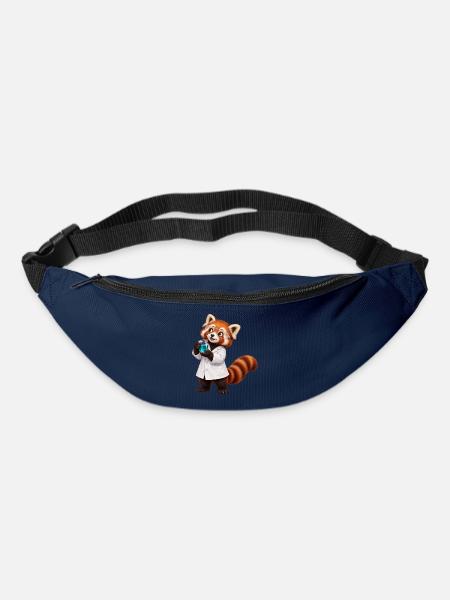 Roter Panda-Wissenschaftler mit Becher - Gürteltasche - Navy