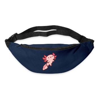 Niedlicher pinker Axolotl - Gürteltasche - Navy - Vorne