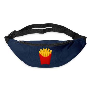 Pommes Frites Cartoon Muster - Gürteltasche - Navy - Vorne