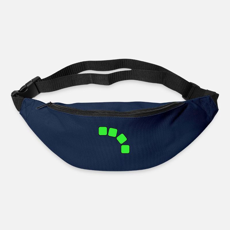 Grüne Quadrate Sequenz - Gürteltasche - Navy