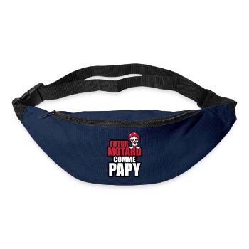 futur motard comme papy - Sac banane - marine - Devant