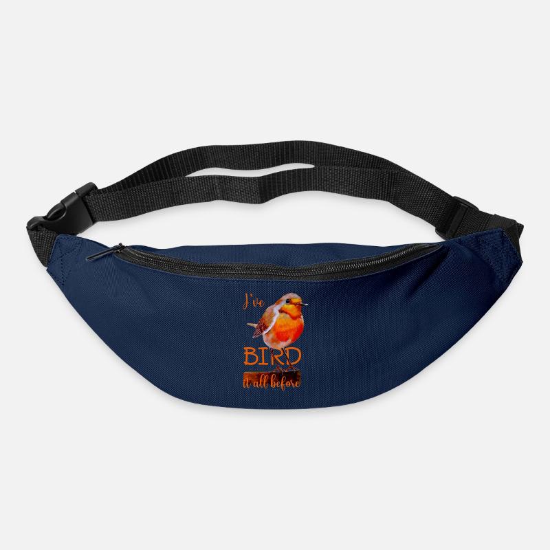 Rotkehlchen süßer Vogel Bird it all before - Gürteltasche - Navy