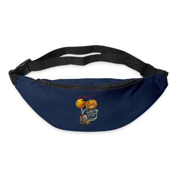 Kürbis Skelett Halloween Design - Gürteltasche - Navy - Vorne