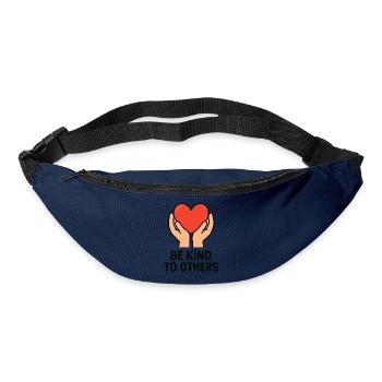 Mains tenant le cœur de bonté - Sac banane - marine - Devant