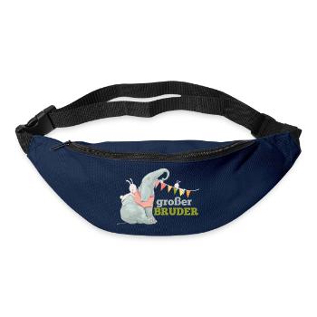 großer Bruder Elefant Hase - Gürteltasche - Navy - Vorne