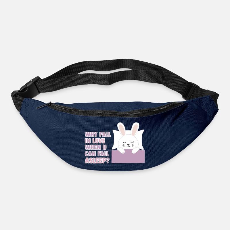 Why fall in love when you can fall asleep? - Gürteltasche - Navy