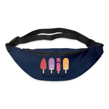 Lifes better with cream - Gürteltasche - Navy - Vorne