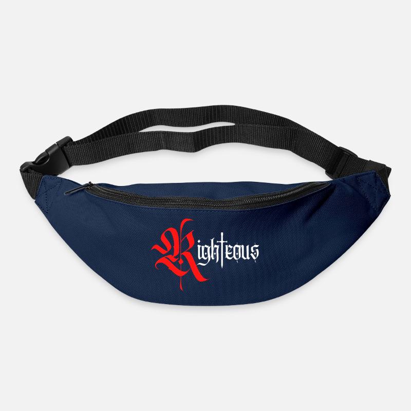 Gothic Righteous Design mit Schwert mit weißem Text - Gürteltasche - Navy
