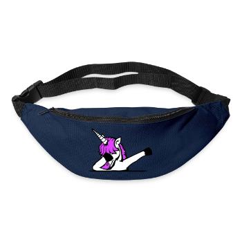 Unicorn Dabbing Dab Dance Party Pose Gesture Funny - Bum bag - navy - Front